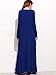 MakeMeChic Women's Long Sleeve Casual Loose Pocket Maxi Long Party Dress Blue L