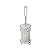 mDesign Toilet Bowl Brush and Holder for Bathroom Storage - Frost/Chrome