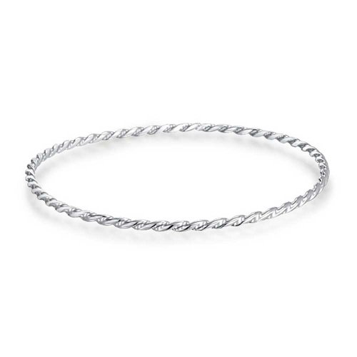 Bling Jewelry Twisted Stackable Bangle Bracelet Sterling Silver