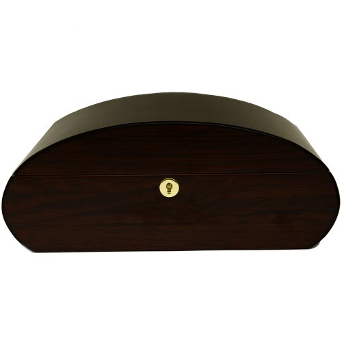 75-Cigar Luxury Humidor Cigar Storage Tobacco Rich Mahogany Finish- La Jolla