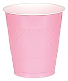 Amscan Big Party Pack 50 Count Plastic Cups, 16-Ounce, New Pink