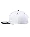 NYFASHION101 Plain Blank Flat Bill Adjustable Snapback Cap Hat - White/Black