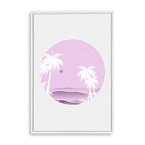 Framed Canvas Wall Art Circular Pattern Canvas Prints Home Artwork Decoration for Living Room,Bedroom - 16x24 inches