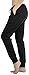 ToBeInStyle Women's Solid Print French Terry Jogger Pants - Black - Large