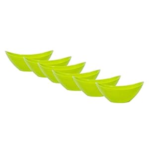 Klassic Kishti Flower Pot (9-inch, Green, Pack of 6)