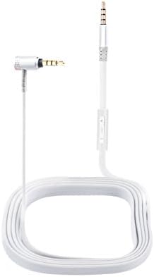 Souney 3.5mm AUX Replacement Headphone/Headset Audio Cable with Microphone for Beats Headset, Apple, Android (Grey 1.1 Meters)