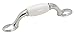 Amerock | Cabinet Pull | White / Polished Chrome | 3 inch (76 mm) Center to Center | Everyday Heritage | 1 Pack | Drawer Pull | Drawer Handle | Cabinet Hardware