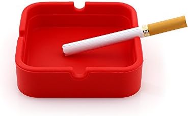 Dalong Silicone Ashtray Square Shape Premium Silicone Rubber High Temperature Heat Resistant Design Ashtray Durable Random Colors(3 Pcs)