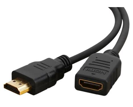 Mr. Gadget's Solutions HDMI Extension Cable Male to Female HDMI 4K 3D 1.4v HDMI Extended Cable For HD TV LCD Laptop Projector- 2m Black