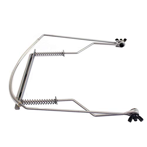 difcuyg5Ozw Portable 10 Holes Harmonica Neck Holder Lightweight Mouth Organ Support Stand Bracket Cradle Adjustable- Silver - Thumbnail 2
