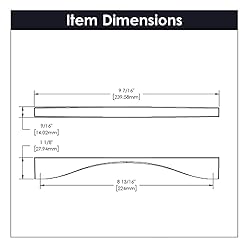 Belwith-Keeler B076153-MB Channel Pull 8-13/16 Inch
