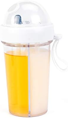 Dual Use Bottle with Straws - Amazing Portable Water Bottle Creative Tumbler for Smoothies Cola Soda Juice Protein 14oz & 20oz Light Blue Black Green Pink White, Duse Bottle 1 & 1plus