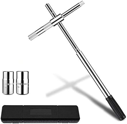 Spurtar Telescopic Lug Wrench - Extendable 4-Way Tire Iron With 17/19/21/23mm Sockets For Car Repair