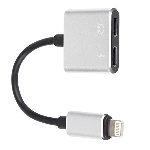 Headphone Adapter Jack for iPhone Earphone AUX Audio Splitter 3.5mm Jack Dongle Earphone Connector Compatible for iPhone 7 Plus/X/XS/XR/8/8 Plus Splitter Music and Charge Support iOS12 Accessory Mor