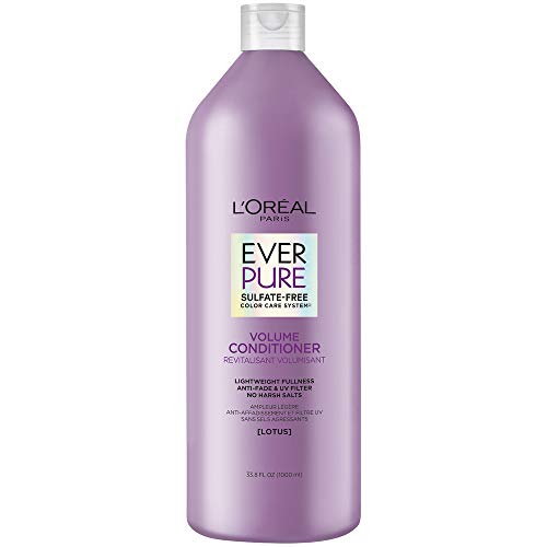 L'Oreal Paris EverPure Volume Sulfate Free Conditioner for ColorTreated Hair, Volume + Shine