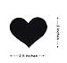 Ypser Womens 5 Pairs Black Heart Pasties Disposable Satin Nipple Covers Pasty Bra Petals Breast Covers