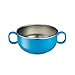 Innobaby Din Din Smart Stainless Steel 11 oz Feeding Bowl with Handles for Babies, Toddlers and Kids. BPA Free, Blue