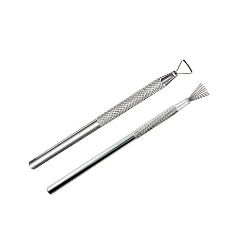 COMI Ribbon Sludge Pottery Scraper + Feather Wire Texture Tool for Clay Sculpture Modelling (Model 3)