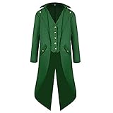 Mens Gothic Medieval Tailcoat Jacket, Steampunk