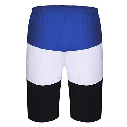 2019 Men 2 Piece Outfit Sport Set Casual Short Sleeve Summer Leisure Casual Short Thin Sets Sweatpants Baggy Blue
