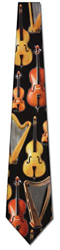 String Instruments Tie Mens Neckties by Three Rooker