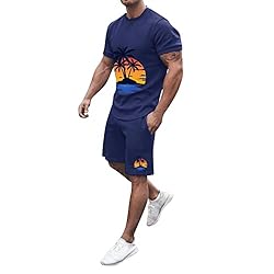 Y2k Sets 2 Piece Outfit 70s Disco Mens Beach