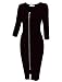 TAM WARE Womens Front Zip Long Sleeve Bodycon Midi Dress