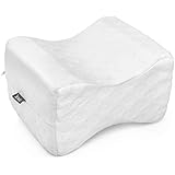 DMI Knee Pillow Wedge for Sciatica, Pregnancy, Back, Leg or Hip Pain made of Memory Foam with Washable Cover, 8 x 10 x 6, White