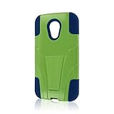 Motorola Moto G (2nd Gen 2014) / Moto G EXT Case - Blue / Green, MPERO IMPACT X Series Dual Layered Tough Durable Shock Absorbing Silicone Polycarbonate Hybrid Kickstand Cover