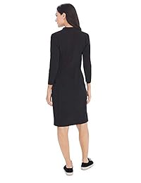 Chico's - Vestido de punto elástico para mujer, color negro