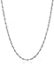 14k White Gold Solid Diamond-Cut Rope Chain Necklace (1.5mm ), 18