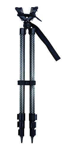 Carbon Express Sharpshooter Bi-Pod Shooting Stick, 25-Inch to 64-Inch Telescoping Design, Black