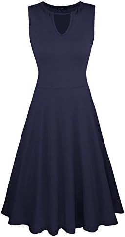 ININ Women's Sleeveless Summer Casual Keyhole Cotton Dress