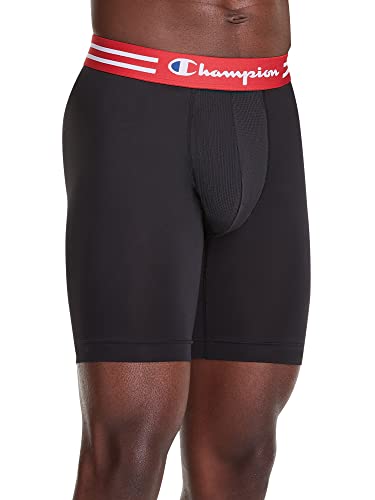 Champion mens Boxer Briefs, Performance Stretch, Moisture Wicking, Multi-pack