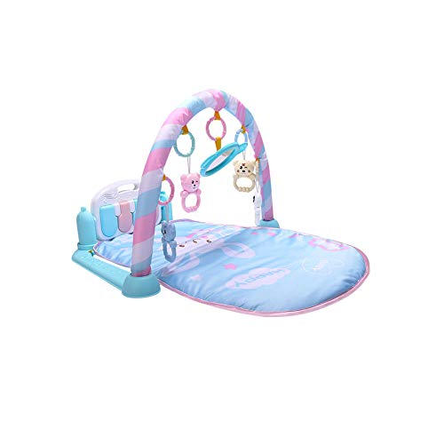 Baby Game Pad Stand Foot Fitness Piano Game Blanket Fitness Frame Toys Pedal Piano Baby Game Blanket Crystal Blue 1 Set - Thumbnail 5