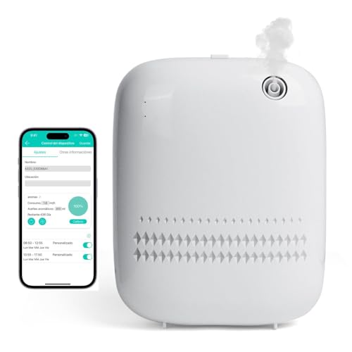 vantisan Difusores Aromaticos para Hogar Bluetooth,Difusor de Aroma Inteligente, 400ml Difusor de Aromas de Atomización Profesional, Control de App, Ajuste Multimodo, para Hotel,Oficina,SPA