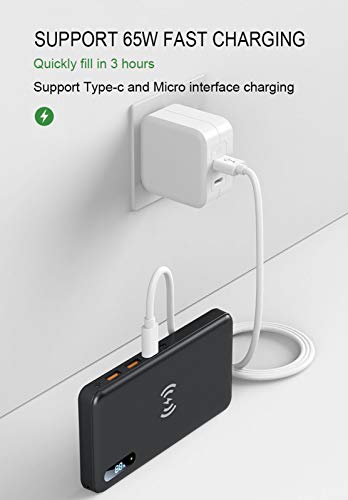 Powerbank 50000 Mah Draagbare Telefoonoplader Met Ultrahoge Capaciteit Met Pd 15 W Draadloos Opladen, Pd 65 W Snel… - Afbeelding 6