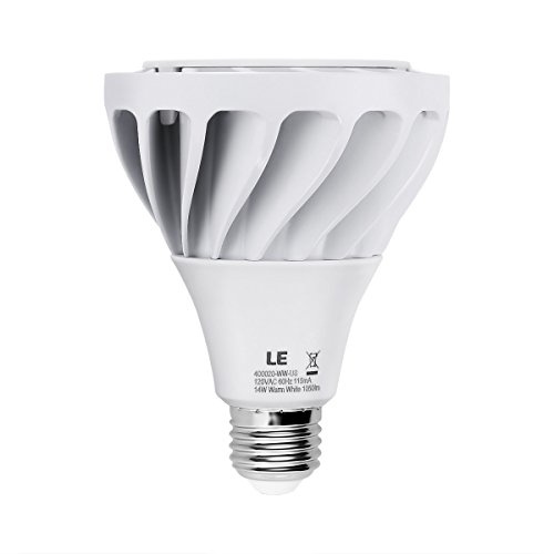 LE 14W Dimmable PAR30 E26 LED Bulbs, 120W Halogen Bulbs Equivalent, 1050lm, 24Â° Beam Angle, Warm White, 3000K, Spotlight, Recessed Lights, Track Lights, LED Light Bulbs