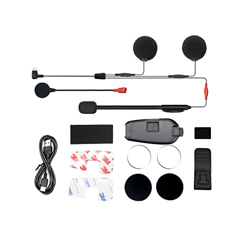 SCSETC Motorcycle Helmet Bluetooth Headset S8 Motorcycle Bluetooth Headset 1000m 2 Riders Intercom, Communication System Headset Universal Wireless Interphone (Waterproof/Handsfree/Stereo Music/GPS)