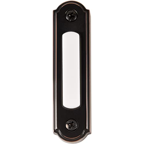Newhouse Hardware LED Lighted Metal Door Chime Push Button (OilRubbed