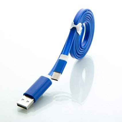 USB-C Cable, Fluorescence Luminous USB 3.1 Type C to USB Cable High Speed USB 2.0 A Male for Android,Samsung,HTC,Nokia,LG,HP,Sony and Type-C Devices (3.3ft/1m Dark blue)