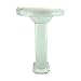 Renovators Supply Portsmouth 22 Inch Corner Pedestal Bathroom Sink, White Overflow And Pre Drilled 4 In. Centerset Faucet Holes - Grade A Porcelain Easy Clean Sink