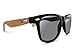Treehut Ebony Wood Sunglasses for Men and Women - 54mm Lens Black Retro Square Sun Glasses with UV Protection for Fishing, Driving, Walking - Lightweight Wood Frame Sunglasses for Men with Gift Box