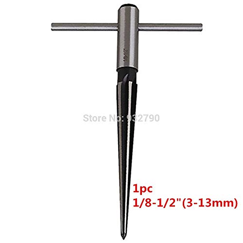 Meka-supplies - Taper Reamer Deburring Hand Tool 5-16mm 1/8-1/2''(3-13mm) 1:10 Tapered Hand Reamer Deburrer Hole Repair Deburring Tube Pipe Hole