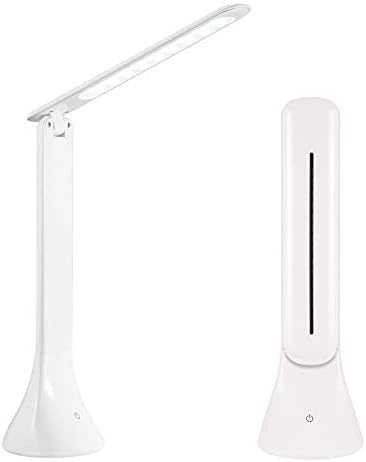 TenMotion LED Desk Lamp, Portable Eye Care Table Lamp Dimmable Beside Lamp with USB Charging Port, 18 LED Touch Sensitive Control Night Light, 3 Levels Brightness for Read, Study, Working, Bedroom
