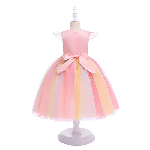 Bmeigo Meisjes Prinses Jurk Haarband Kostuum Luxe Kleding Prestatie Verjaardag Party Carnaval Verkleedkleding 3-9Y - Afbeelding 5