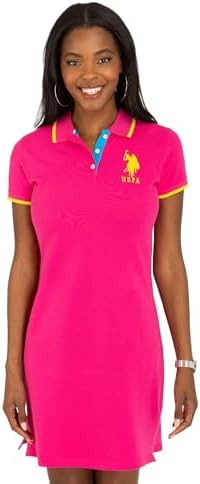 Amazon.com: U.S. POLO ASSN. Multi Side Stripe Polo Dress Pink