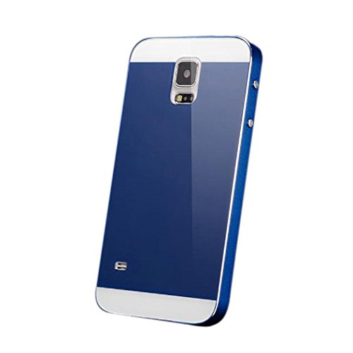 Fullkang New Ultra-thin Metal Case Back Cover for Samsung Galaxy S5 SV i9600 (blue)
