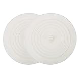 Kirecoo 2 Pack Bathtub Drain Cover, 6 Inches Silicone Sink Plug Large Suction Tub Stopper Cover for Your Kitchens Bathrooms and Laundries (White)