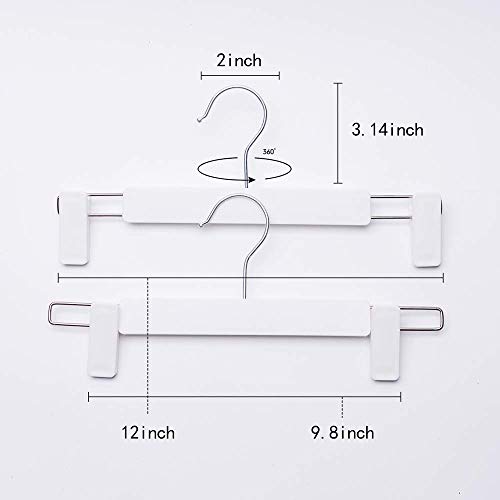 VEHHE Skirt Hangers Pants Hangers, 16 Pack White Plastic Dress Trousers